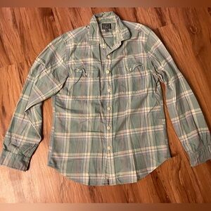 J Crew Green Flannel